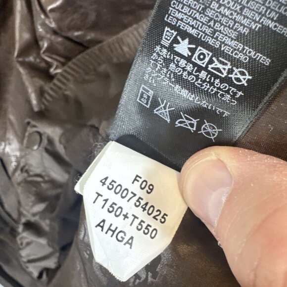 The North Face HyVent Hooded Jacket Men’s XL Brown Pinstripe Ski Shell - Picture 9 of 11